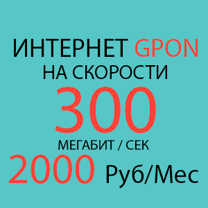 Тариф GPON XS 300