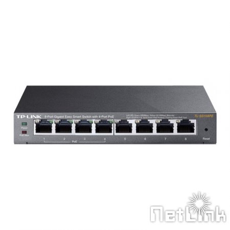 Коммутатор TP-LINK TL-SG108PE 8 ports Switch Ethernet 10/100/1000M (4 порта PoE)